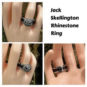 NIB-Jack Skellington Rhinestone Ring (6, 8 and 9)